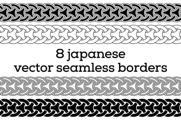 8 Seamless Vector Borders for Graphics and Patterns