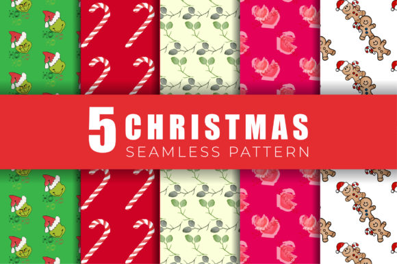 Christmas Watercolor Seamless Pattern Graphics