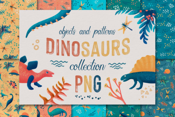 Dinosaur Collections: A Playful Graphic Design Asset for Patterns