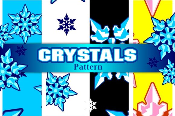 Frozen Crystal Snow Graphics for Patterns