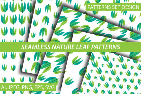 Minimalist Natural Leaf Pattern for Graphics and Patterns