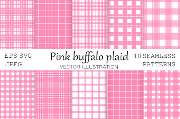 Pink Buffalo Plaid Valentine’s Day SVG for Blog and Website Graphics
