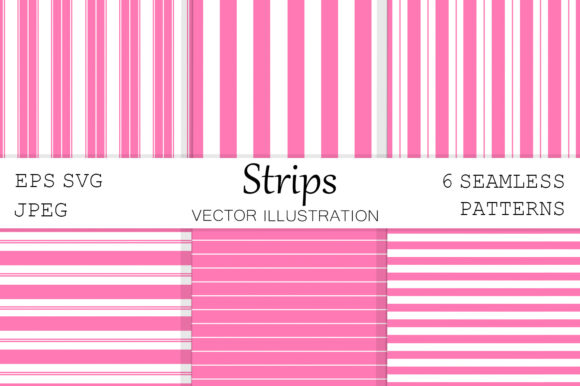 Pink Valentines Day Strips Pattern SVG for Branding and Packaging
