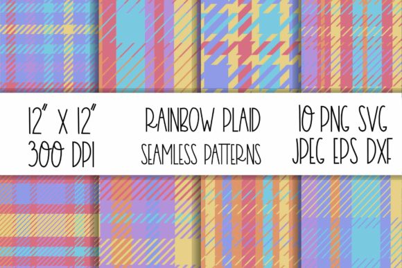 Rainbow Seamless Pattern Set for Local Business Branding