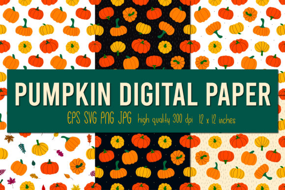 Thanksgiving Pumpkin Graphics and Patterns for Content Design